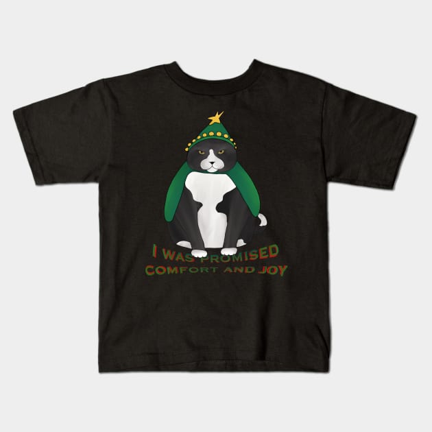 Holiday cat Kids T-Shirt by Quality Quail